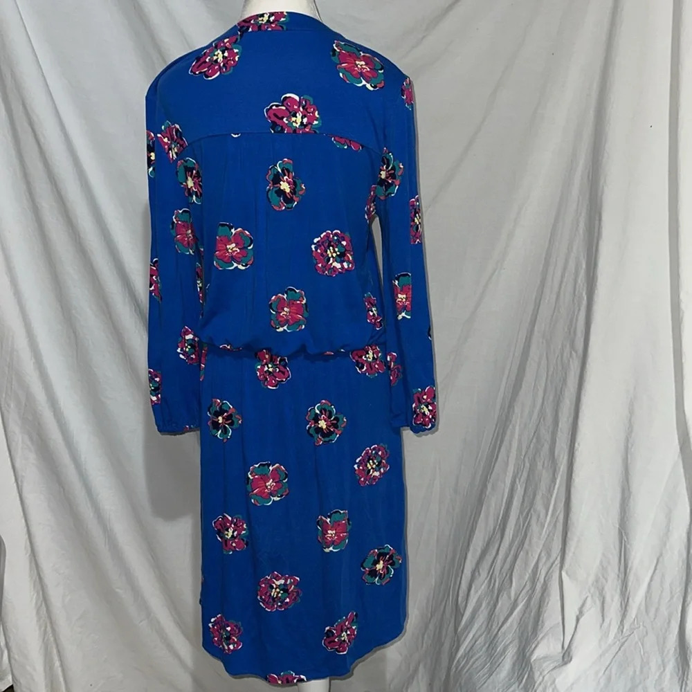Lilly Pulitzer blue floral Beckett dress size medium - Picture 2 of 4
